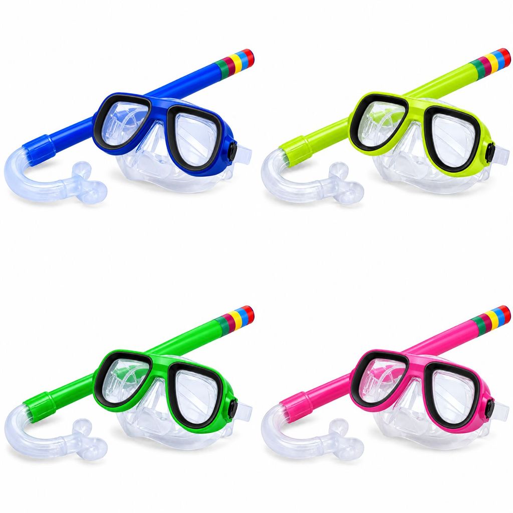 Kit Óculos Mergulho Snorkel Premium Infantil Silicone Natação