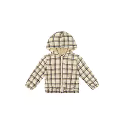 Jaqueta Infantil Menino Xadrez Peluciada Colorittá Bege