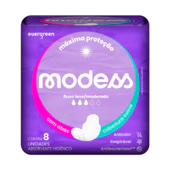 Absorvente Modess Suave Com Abas 8Un
