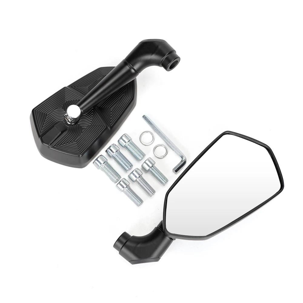 Universal 10mm Chrome Espelhos Retrovisores Da Motocicleta Motocross Scooter E-bike Corrida Moto Espelho Lateral Acessór