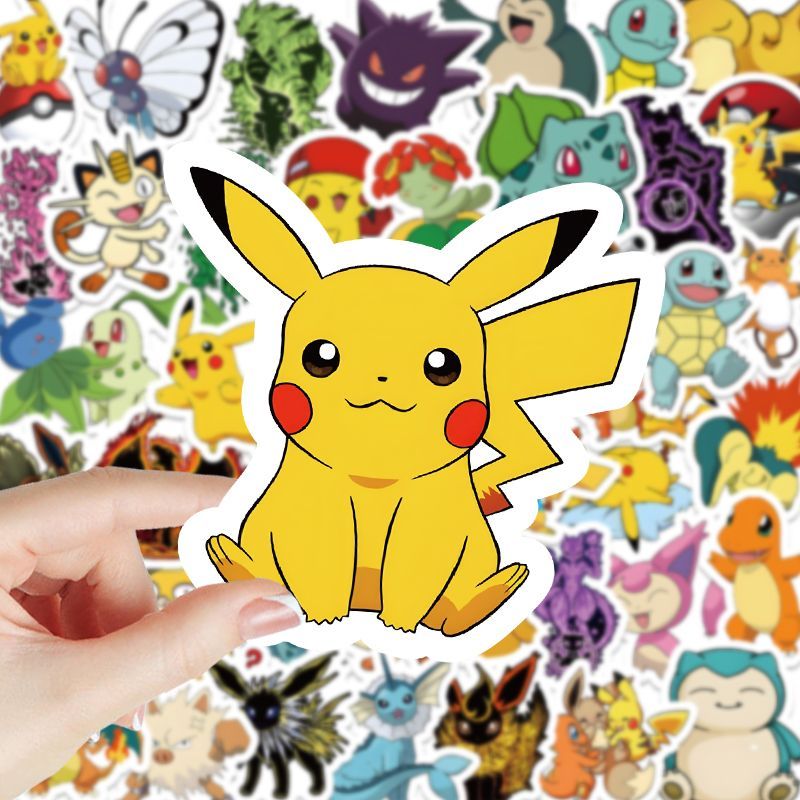 200 folhas de adesivos pokémon Pikachu pokémon adesivos mercadoria DIY manual Material capa de telefone Laptop Tablet ip