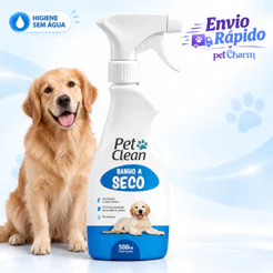 Banho a Seco Pet Clean para Cães e Gatos 500ml Cheiroso