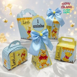 kit caixas personalizadas Ursinho Pooh +  festa infantil + lembrancinha + aniversário