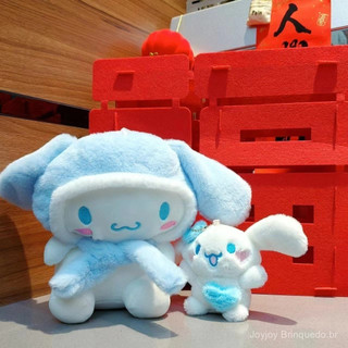 Pelúcia Sanrio Cinnamoroll de 12 cm e 25 cm – uma boneca de pelúcia macia e adorável, vestida com diversas roupas fofas,