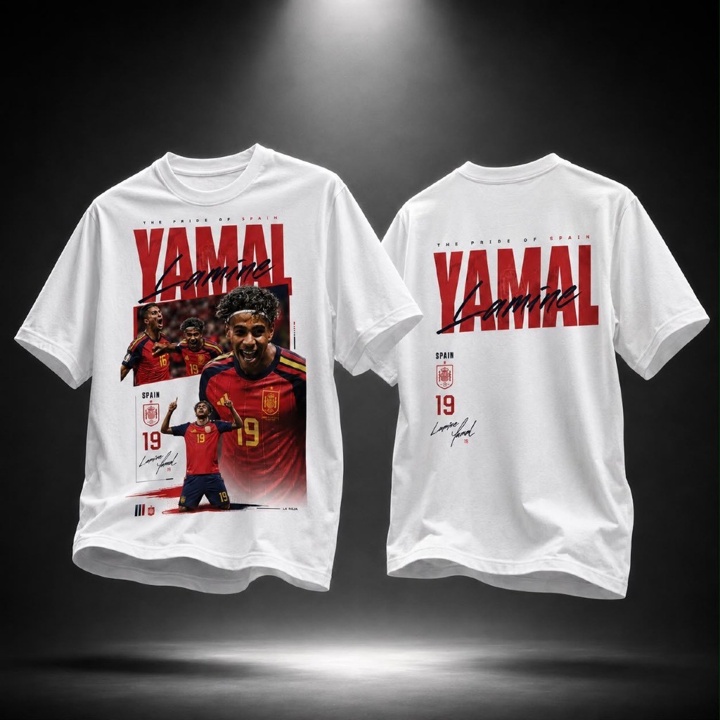 Camisa Futebol Yamal Ramine 19 Espanha Craque Exclusiva