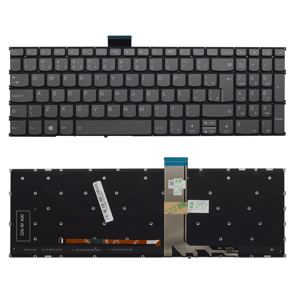 Teclado para Notebook compatível com Lenovo Ideapad 3-15ITL6 ABNT2
