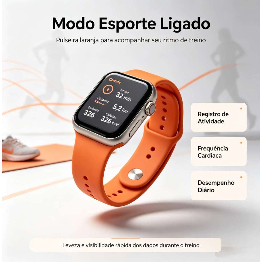 Relógio Inteligente S11 Mini Smartwatch MonCardíaco Sono Esporte Receba Notificações Para Celulares Android iOS