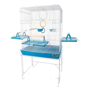 Viveiro para Calopsita Confort Triplex Pet Piu - 101x55x38 cm, arame BTC com pintura, acessórios completos