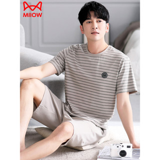 Pijamas masculinos verão Modal fino Shorts de manga curta verão masculino de meia-idade gelo seda verão Homewear terno