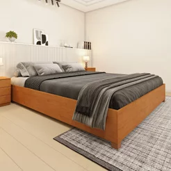 Cama Box Queen Emmdp 35cm x 164cm Grecia Yescasa Marrom/Cinamomo Cinamomo