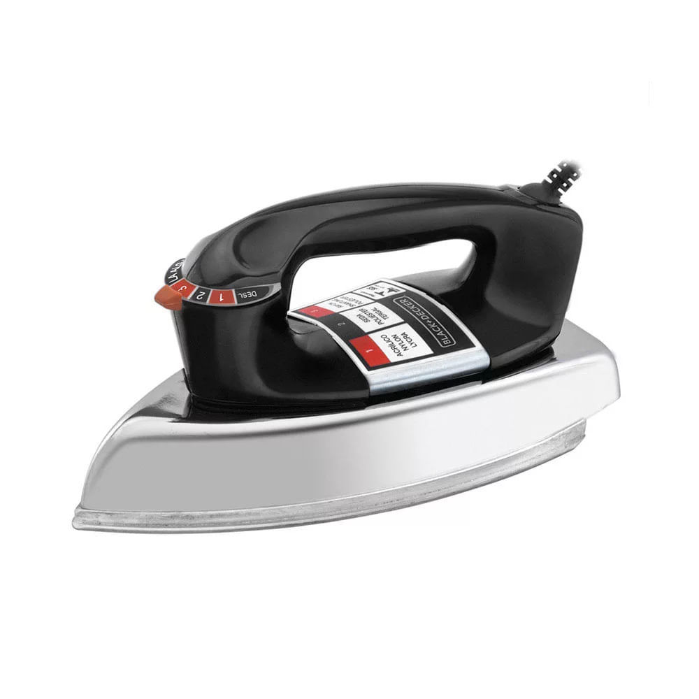 Ferro de Passar Roupa a Seco Black & Decker VFA Preto/Metálico - 220V — oferta na Shopee