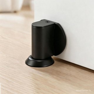 Batente de porta magnético, sem necessidade de furar, para fixação no chão, resistente, evita o impacto ao fechar a port