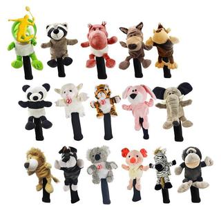 [Asiyy] Capa Para Cabeça De Motorista De Golfe Material De Pelúcia Protetor De Clube Estilo Animal Capas De Madeira Home