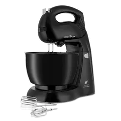 Batedeira Britânia 500W 4 velocidades Turbo Preto Pérola 550