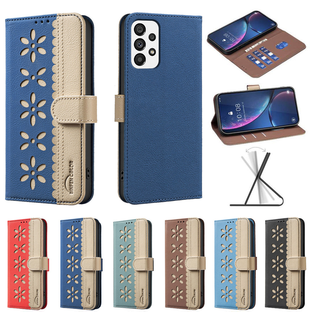 Para Samsung Galaxy A73 A53 A33 A23 A13 A03S A72 A52S A32 A22 A12 A02S Carteira De Couro Flip Caso Com Titular Do Cartão