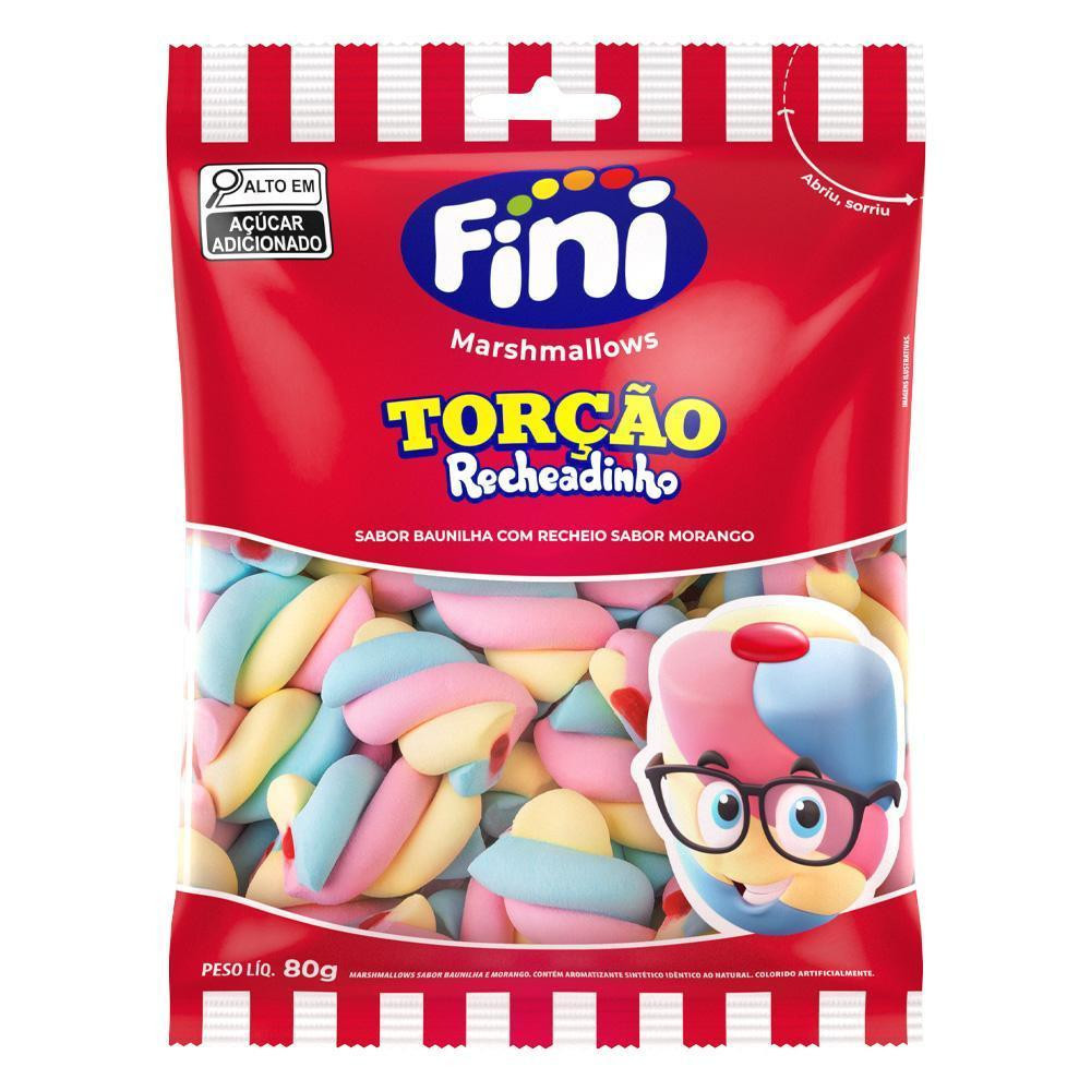 Marshmallow Recheado Torção 80g Fini