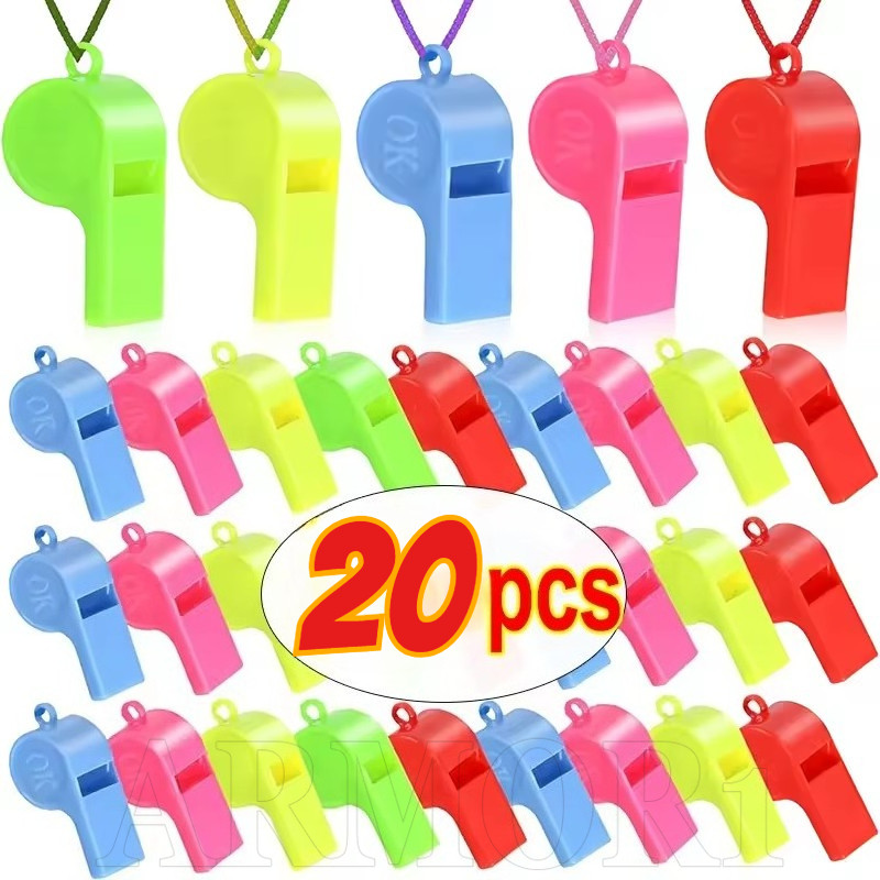 20/5 Unidades Mini Apitos De Plástico Com Corda-Presentes Para Festa De Aniversário Infantil-Apito Líderes De Torcida Es