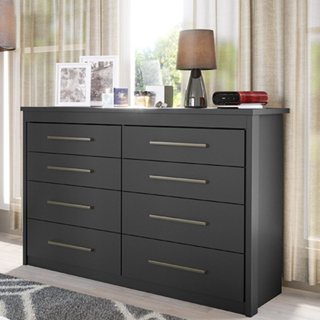 Cômoda para Quarto 8 Gavetas Elegance Black em Oferta na Shopee