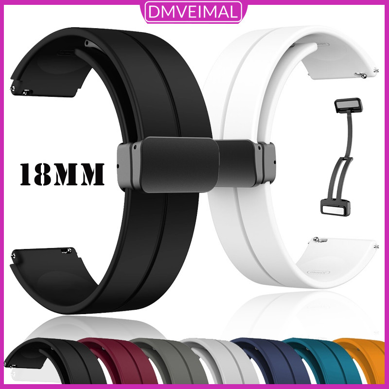 Pulseira Strap 18mm De Silicone Magnético Para Relógio Smartwatch Garmin Venu 3S 2S/Huawei Watch GT 6 5 4 41mm/Fossil