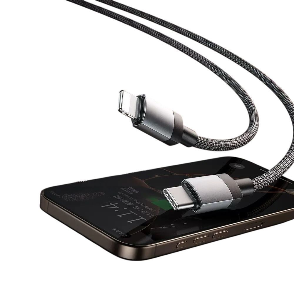 Cabo Turbo Tipo C e  Lightning 1Metro Recarga Rapida Carregador e Dados Celular Resistente
