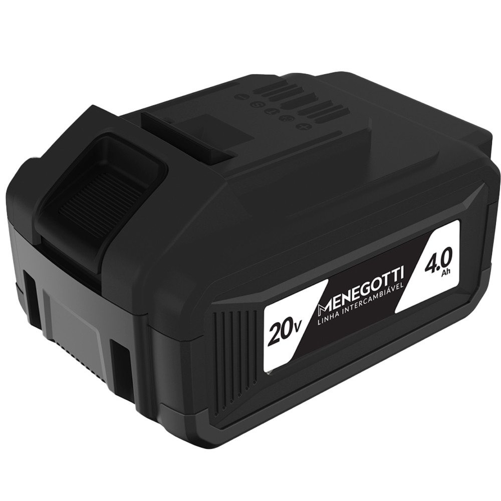 Bateria Intercambiável de Lítio 20V Menegotti MBI 20V de 4.0Ah para Ferramentas 20V Menegotti