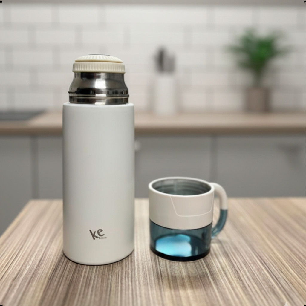 Garrafa Térmica Inox Com Copo Tampa Caneca 350ml Servir Cafe Mesa Viajar Garrafa de Bolsa em Oferta na Shopee