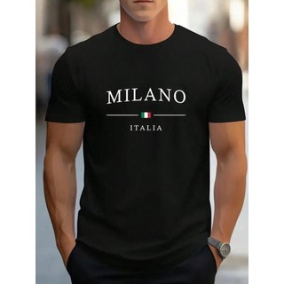 Camiseta Masculina Milano Itália 100% Algodão Camiseta Malha Premium Passeio Academia Balada Diversão