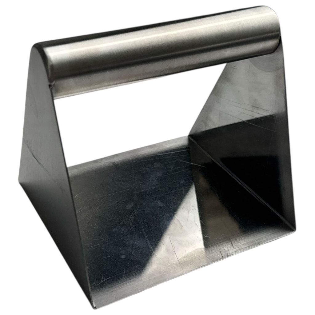 PRENSA SMASH BURGUER E BIFE 11x11x12,4CM EM INOX PRENSADOR