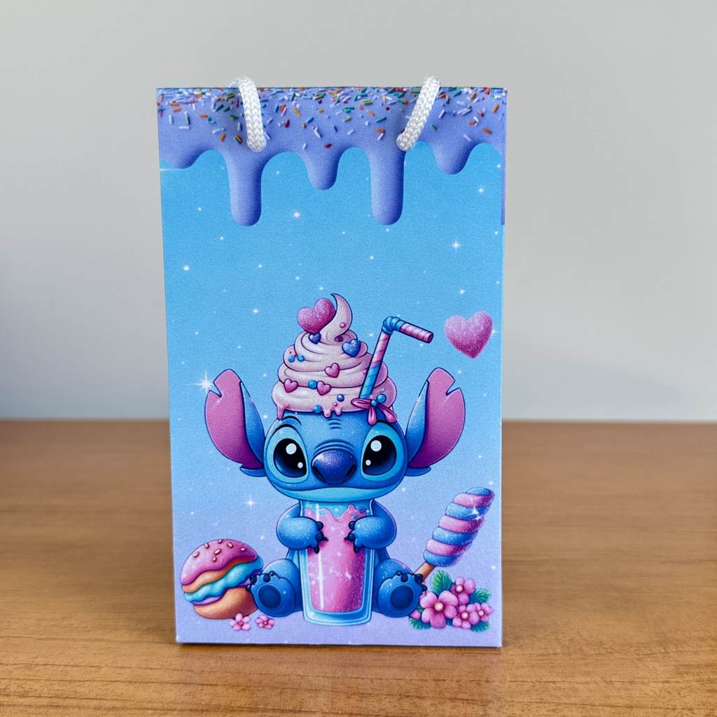 Sacolinhas Surpresa Personalizadas Stitch Confeiteiro – PEGUE E MONTE | Lembrancinha de Aniversário