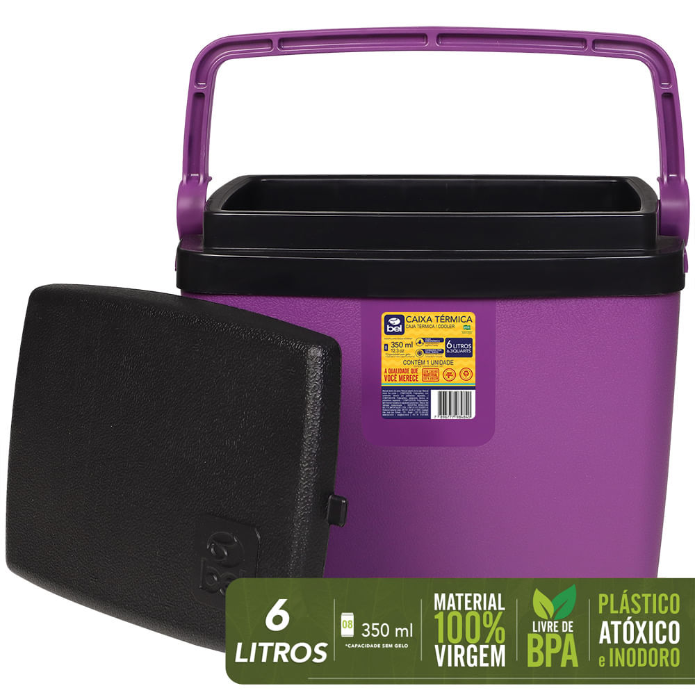 Caixa Térmica 6 Litros Açaí e Preta Bel em Oferta na Shopee