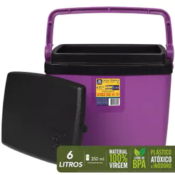 Caixa Térmica 6 Litros Açaí e Preta Bel