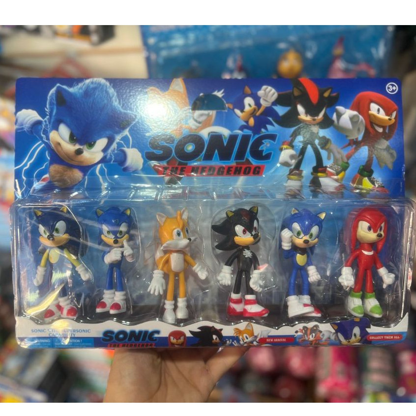 KIT COM 6 BONECOS SONIC E SEUS AMIGOS  - ENVIO OFERTA DO DIA 