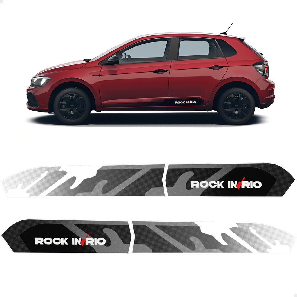 Adesivo Faixa Lateral Para Polo Rock In Rio 2025 Preta em Oferta na Shopee