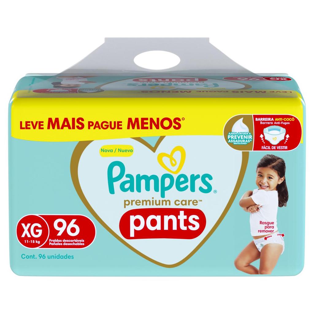Fralda Descartável Infantil Pampers Pants Premium Care XG Pacote 96 Unidades Leve Mais Pague Menos em Oferta na Shopee