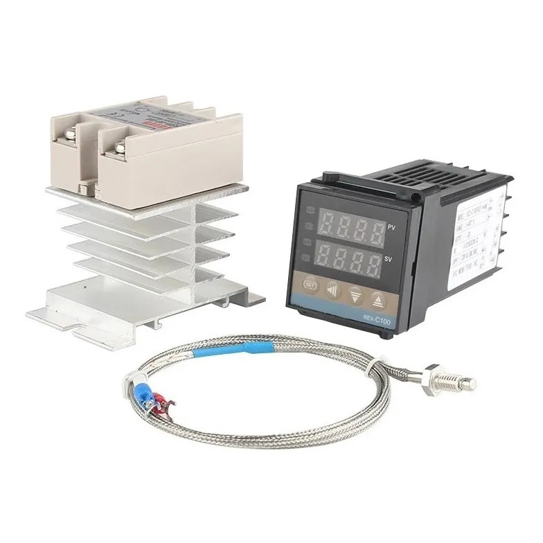 Controlador Temperatura Pid Rex C100 Sensor Tipo K Ssr-40da