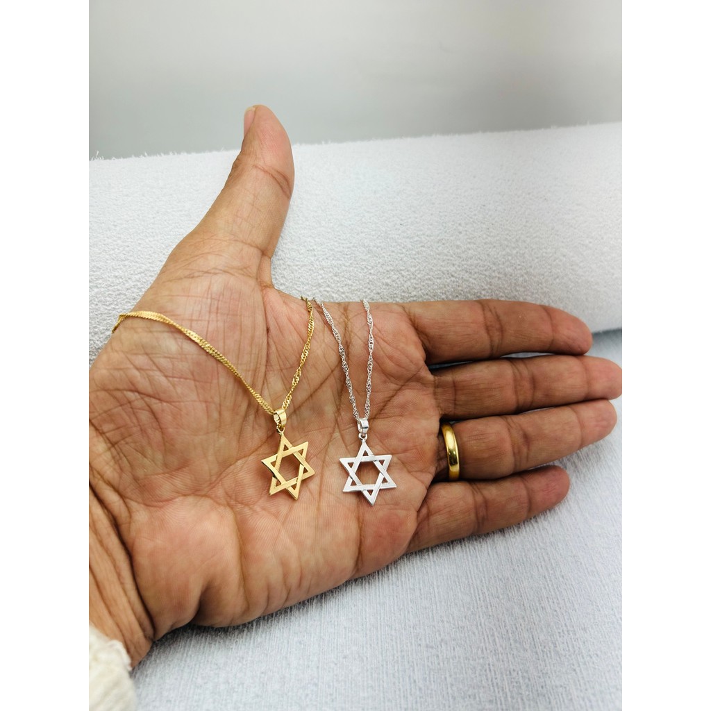 Corrente com Pingente estrela de davi corrente com pingente estrela de davi pingente estrela de davi colar