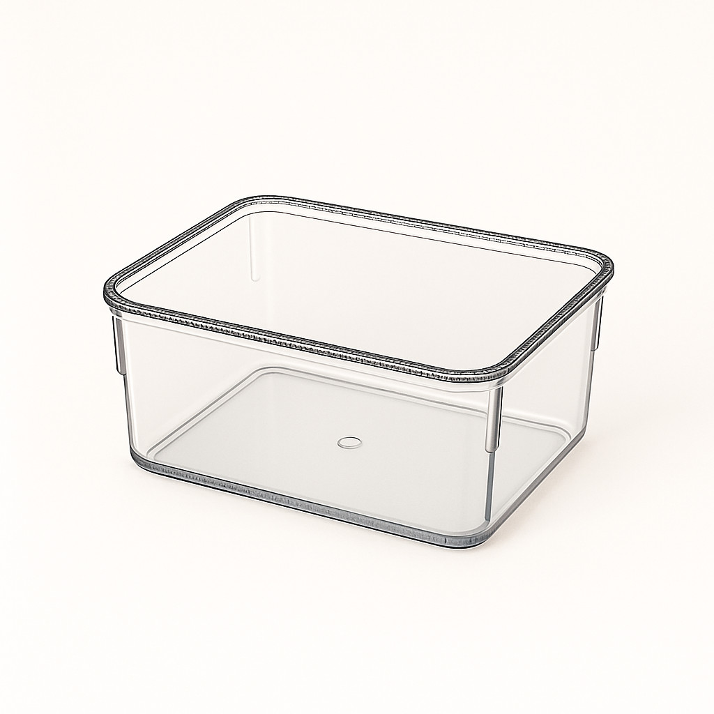 Organizador Modular Pequeno Acrílico Multiuso Cristal Gaveta Maquiagem Geladeira 8,7x11,7x5,5