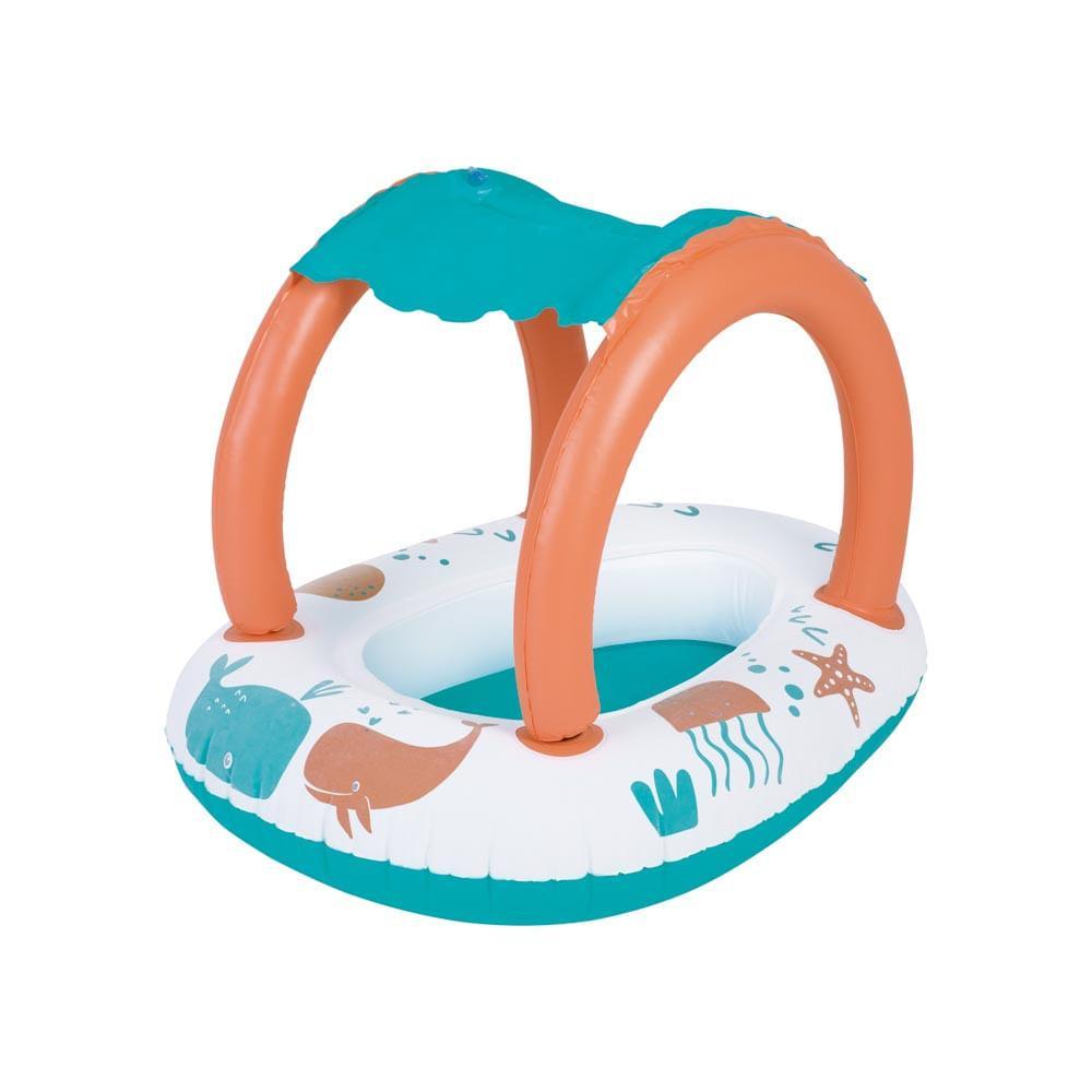 Bote Inflável com Cobertura Toque Aveludado - Baleia em Oferta na Shopee