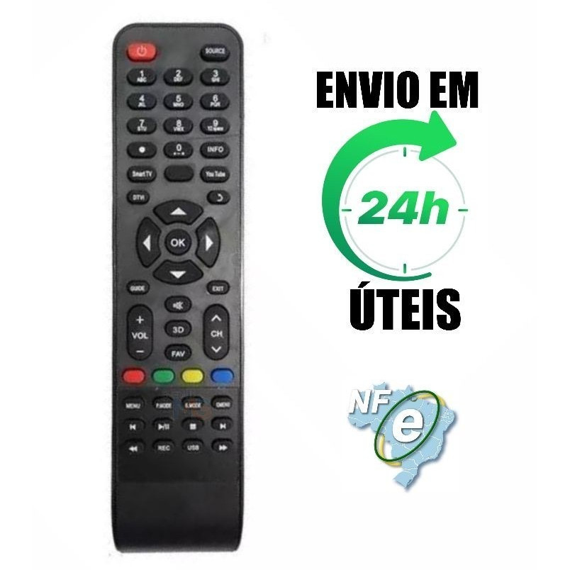 Controle Compatível Tv Philco Led Smart Todos Modelos