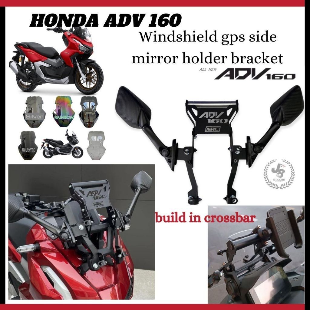 Honda adv 160 Suporte De Pára-Brisa gps Construir Na Barra Transversal Espelho Lateral ADX160auto Peças Decoração Do Car
