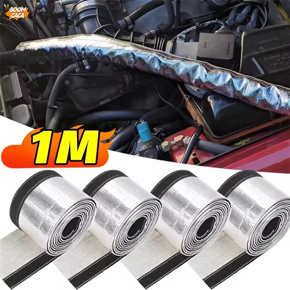 Folha De Alumínio Tubo De Fibra De Vidro Manga De Calor Snap-on Retardador De Chama Envoltório De Isolamento Térmico Aut