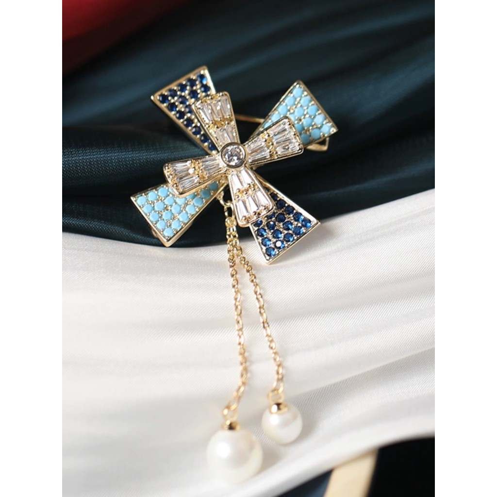 Bonito estilo japonês rotativo moinho de vento broche ins na moda único pino borla pérola moda Corsage terno acessórios