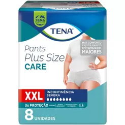 Roupa Íntima Tena Pants Plus Size Care XXL Com 8 Unidades