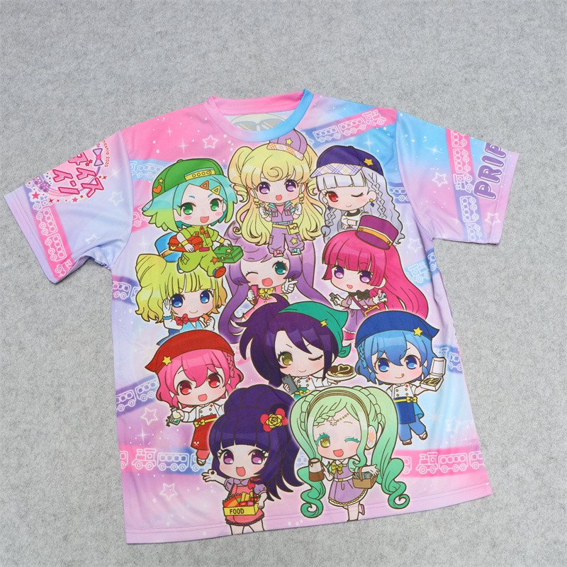 Comércio exterior pedido japonês verão casal impresso Anime dos desenhos animados de secagem rápida camiseta de manga cu