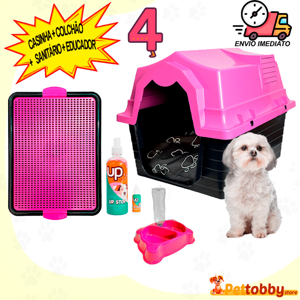 Casinha de Cachorro N 4 + Caminha Para Cachorro Sob Medida Tapete Higiênico para