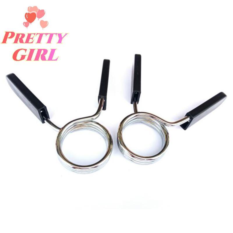 [Pretty ggirl] Braçadeira De Barra Clipes De Colarinho De Mola Para Academia Peso Haltere Lo Kit Barbell [Novo]