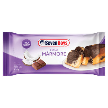 Seven Boys Bolo mármore de coco e chocolate 250g