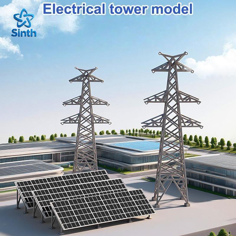 Sinth Mini ABS Torre De Energia Elétrica De Alta Tensão 1 : 100 1 : 200 Para Crianças Modelo Educacional Cenário De Enge