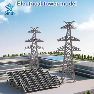 Sinth Mini ABS Torre De Energia Elétrica De Alta Tensão 1 : 100 1 : 200 Para Crianças Modelo Educacional Cenário De Enge