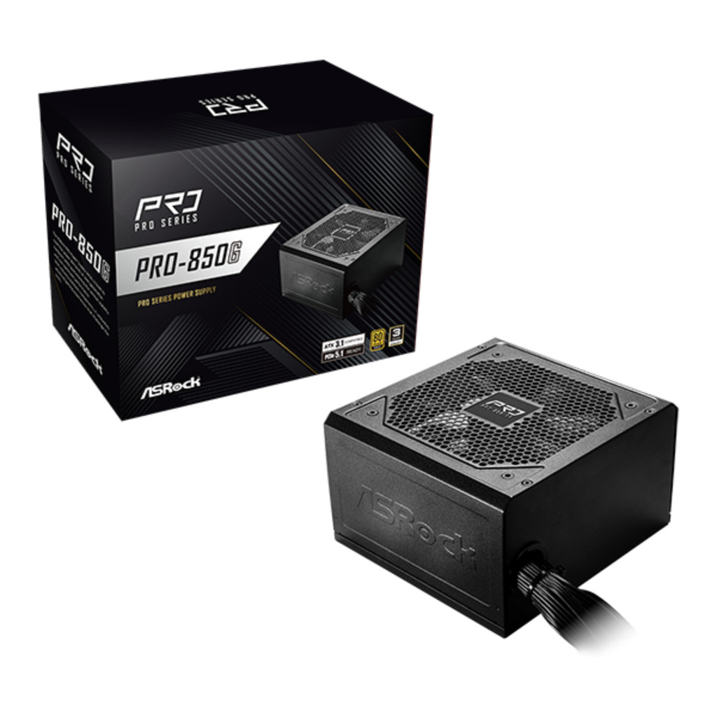 Fonte Asrock Pro 850w 80 Plus Gold Atx 3.1 Pro 850W 80 Plus Preto 127/220V PRO-8